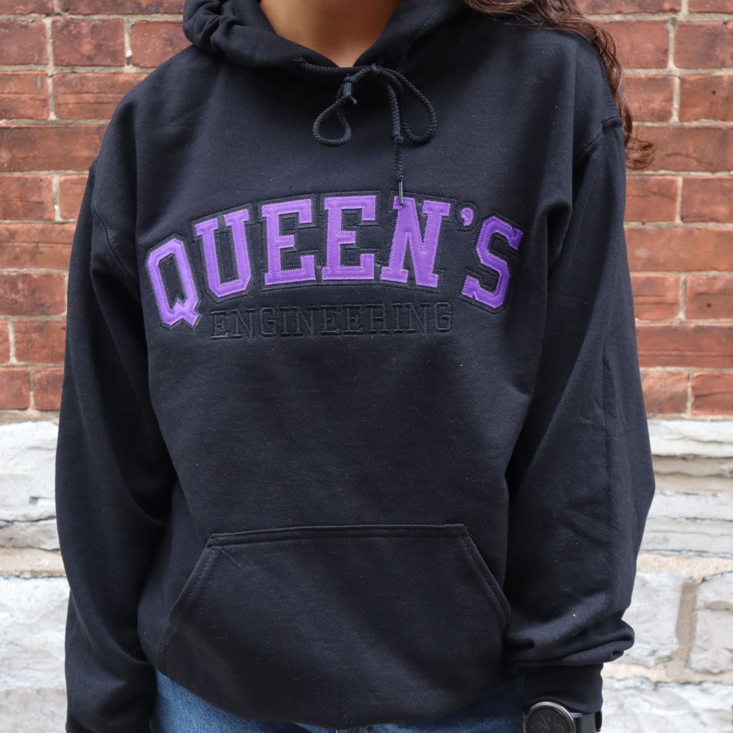 Queen's Engineering Twill Hoodie - Black