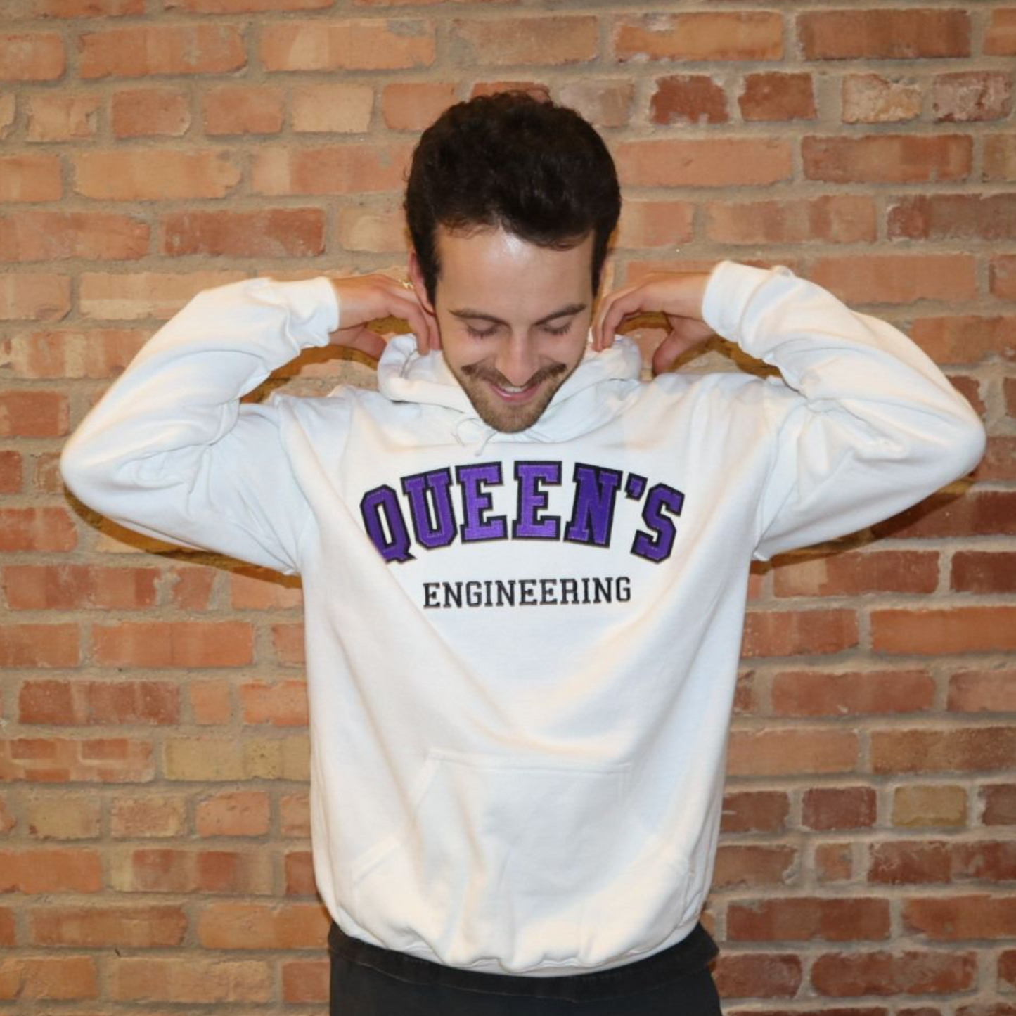 Engineering Twill Hoodie - White