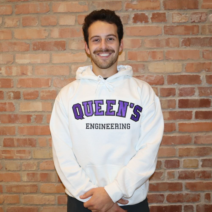 Queen's Engineering Twill Hoodie - White