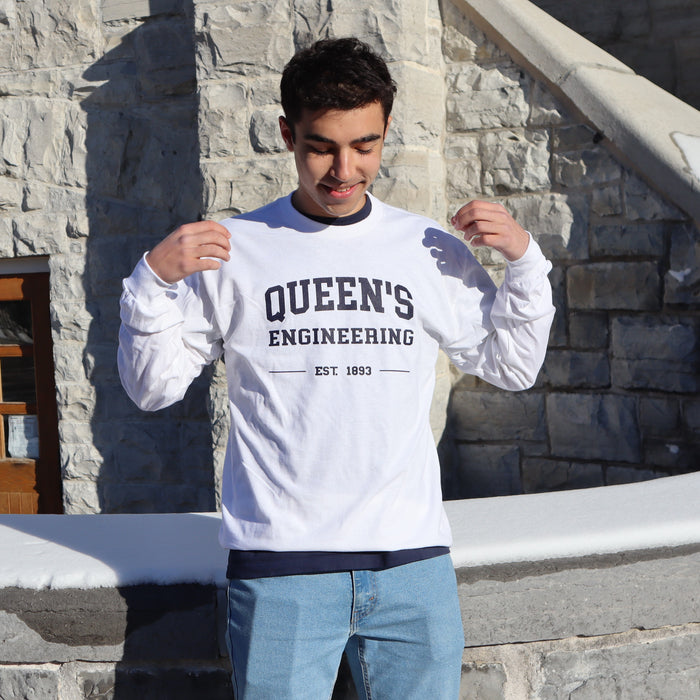 Queen's Eng Long Sleeve - White